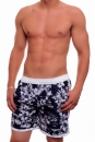 Andrea Lee - Badeshorts Aqua - Dunkelblau / Weiss