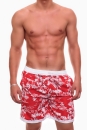 Andrea Lee - Badeshorts Aqua - Rot / Weiss