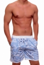 Andrea Lee - Badeshorts Aqua - Hellblau / Weiss