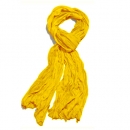 Stylischer Crinkle Schal / Tuch - Gelb